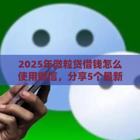 2025年微粒贷借钱怎么使用微信，分享5个最新贷款咨询平台