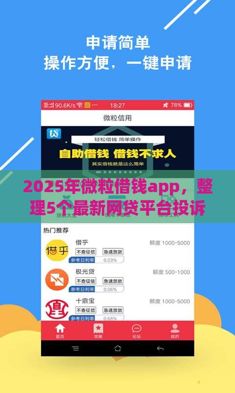2025年微粒借钱app，整理5个最新网贷平台投诉电话