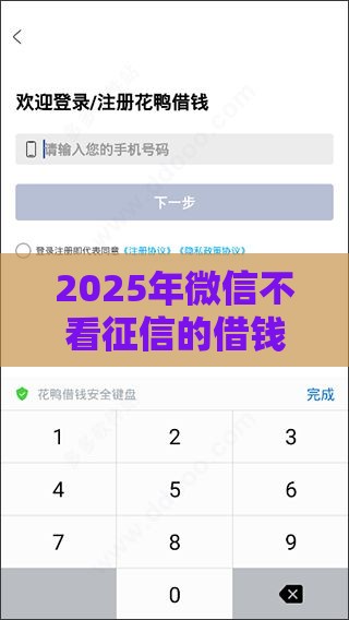 2025年微信不看征信的借钱平台，分享五个最新征信花了还可以借钱的平台