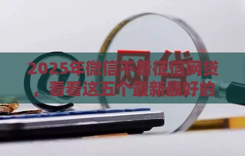 2025年微信不看征信网贷，看看这五个最新最好的网贷平台