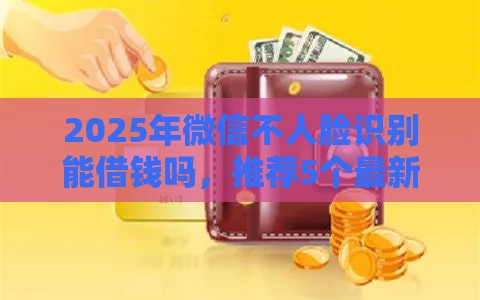 2025年微信不人脸识别能借钱吗，推荐5个最新借钱平台的利率低