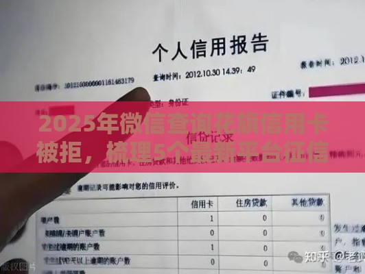 2025年微信查询花旗信用卡被拒，梳理5个最新平台征信花了可以借三五千块钱