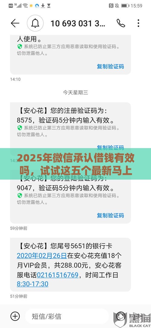 2025年微信承认借钱有效吗，试试这五个最新马上花是借款平台贷款