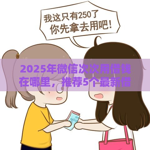 2025年微信次次用借钱在哪里，推荐5个最新借款平台借钱额度高