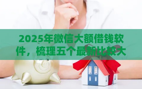 2025年微信大额借钱软件,梳理五个最新比较大的网贷平台 2025年微信大额借钱软件,梳理五个最新比较大的网贷平台