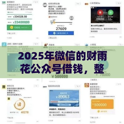 2025年微信的财雨花公众号借钱，整合五个最新504家违规网贷平台名单
