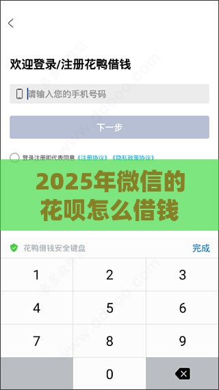 2025年微信的花呗怎么借钱，分享5个最新花户下款的口子2025