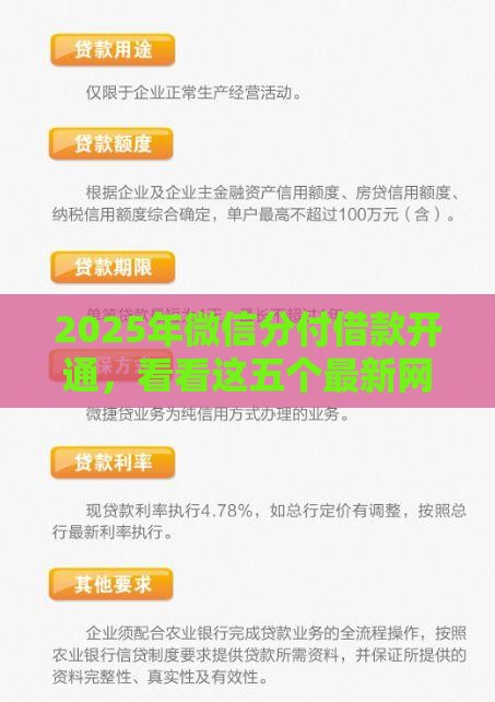 2025年微信分付借款开通，看看这五个最新网贷平台倒闭名单