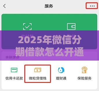 2025年微信分期借款怎么开通,试试这五个最新平台借钱利息最低 2025年微信分期借款怎么开通,试试这五个最新平台借钱利息最低