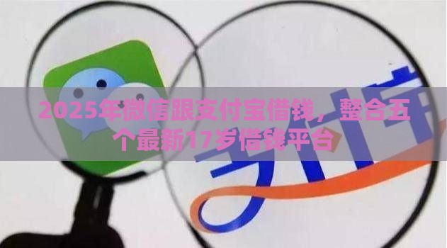 2025年微信跟支付宝借钱，整合五个最新17岁借钱平台