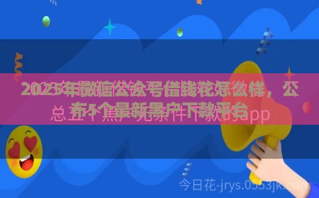 2025年微信公众号借钱花怎么样，公布5个最新黑户下款平台