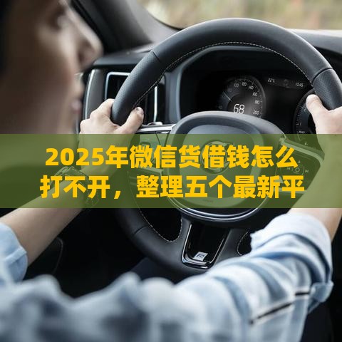 2025年微信货借钱怎么打不开，整理五个最新平台借钱