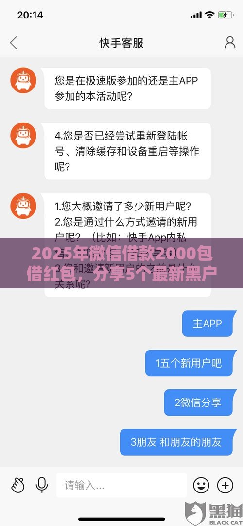 2025年微信借款2000包借红包，分享5个最新黑户高炮不审核的口子