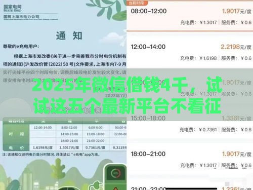 2025年微信借钱4千,试试这五个最新平台不看征信可以借到钱 2025年微信借钱4千,试试这五个最新平台不看征信可以借到钱