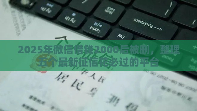 2025年微信借钱2000后被删，整理五个最新征信花必过的平台