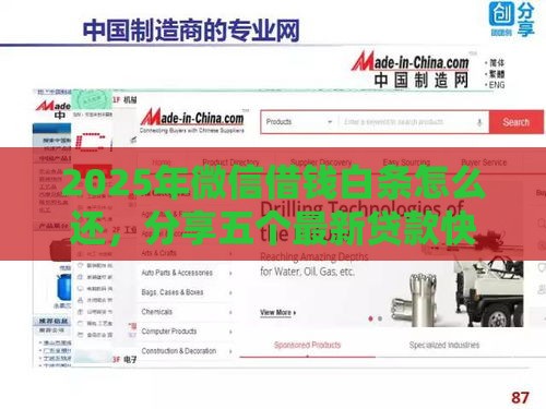 2025年微信借钱白条怎么还，分享五个最新贷款快的平台