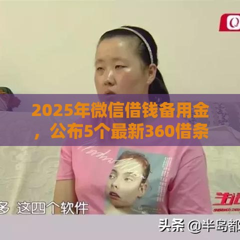 2025年微信借钱备用金，公布5个最新360借条里面平台最好