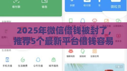 2025年微信借钱被封了，推荐5个最新平台借钱容易通过