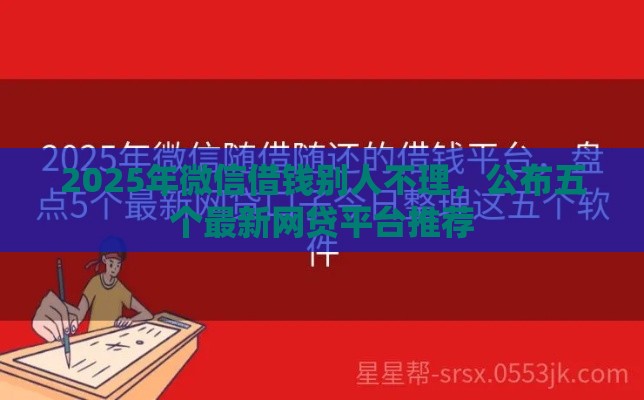 2025年微信借钱别人不理，公布五个最新网贷平台推荐