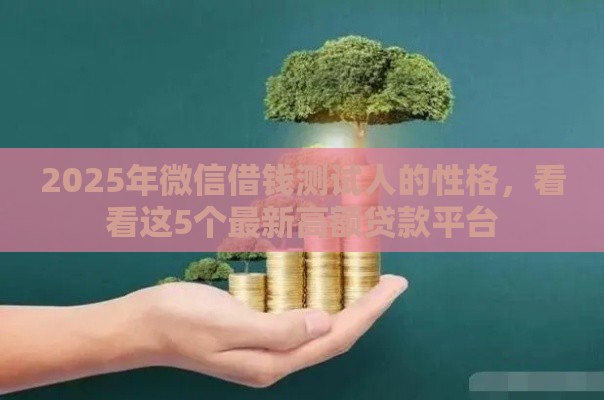 2025年微信借钱测试人的性格，看看这5个最新高额贷款平台