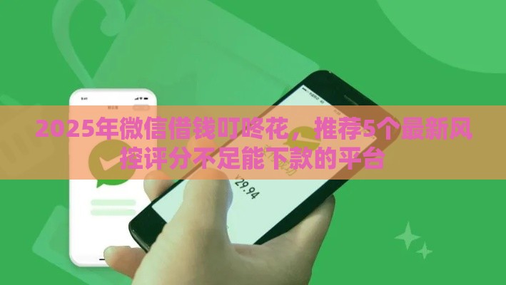 2025年微信借钱叮咚花，推荐5个最新风控评分不足能下款的平台
