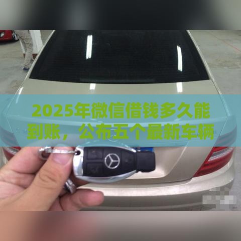 2025年微信借钱多久能到账，公布五个最新车辆抵押贷款平台