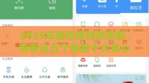 2025年微信借钱改余额，看看这五个最新十大良心贷款平台利息低一点