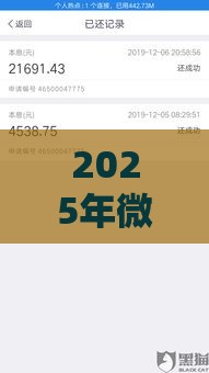 2025年微信借钱改余额，看看这五个最新十大良心贷款平台利息低一点