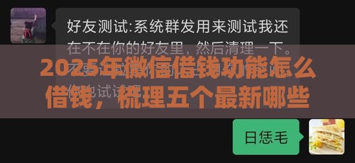 2025年微信借钱功能怎么借钱，梳理五个最新哪些借钱平台靠谱