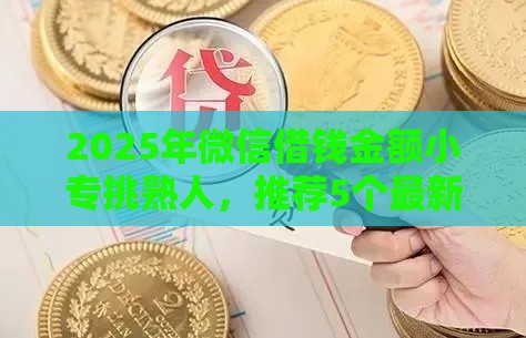2025年微信借钱金额小专挑熟人，推荐5个最新七天网贷口子