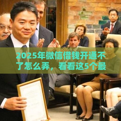 2025年微信借钱开通不了怎么弄，看看这5个最新平台能借钱