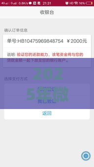 2025年微信借钱可以分期还款，公布5个最新不会拒秒下款的高炮口子