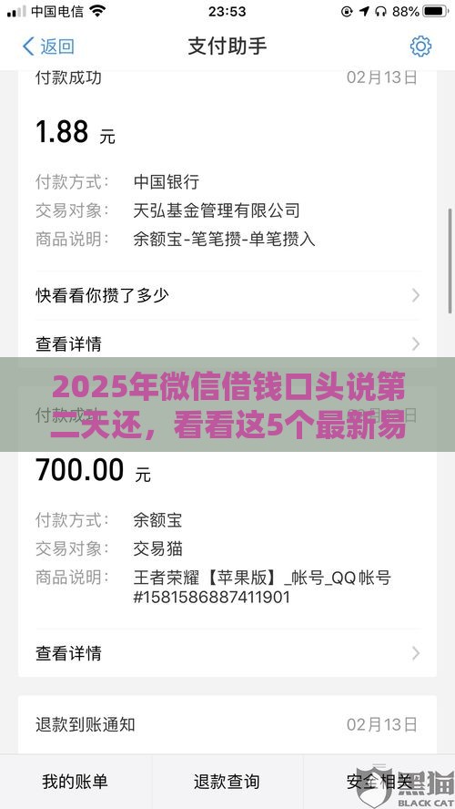 2025年微信借钱口头说第二天还，看看这5个最新易下款的正规平台