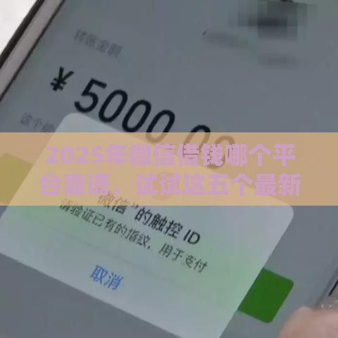 2025年微信借钱哪个平台靠谱，试试这五个最新借钱平台容易通过
