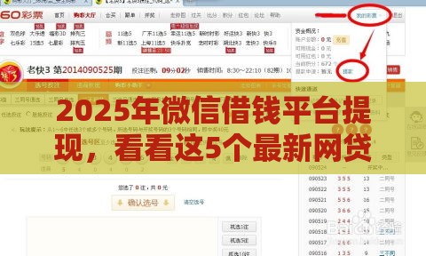 2025年微信借钱平台提现，看看这5个最新网贷平台网贷怎么样