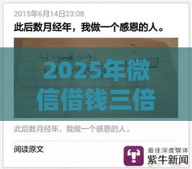 2025年微信借钱三倍还，看看这5个最新公积金贷款平台