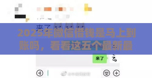 2025年微信借钱是马上到账吗，看看这五个最新最新黑口子秒过的