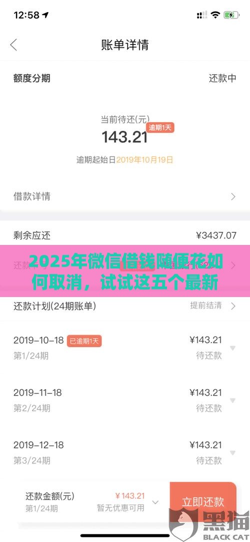 2025年微信借钱随便花如何取消，试试这五个最新平台利息又低又正规