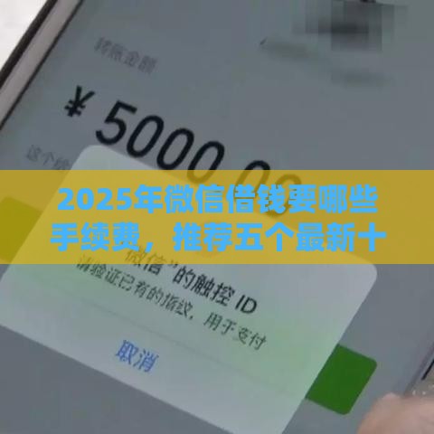 2025年微信借钱要哪些手续费,推荐五个最新十八岁可以借钱的平台 2025年微信借钱要哪些手续费,推荐五个最新十八岁可以借钱的平台