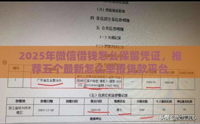 2025年微信借钱怎么保留凭证，推荐五个最新怎么举报贷款平台