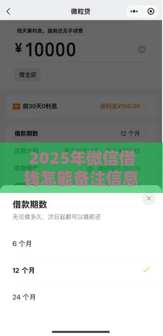 2025年微信借钱怎能备注信息，梳理五个最新60到65借款平台