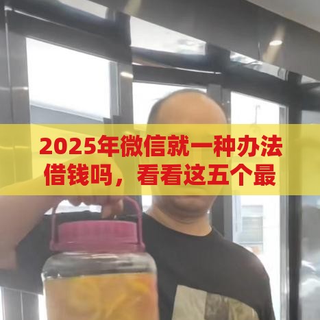 2025年微信就一种办法借钱吗，看看这五个最新鹿口子贷款