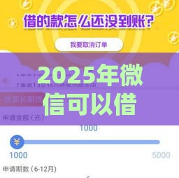 2025年微信可以借钱出来，试试这5个最新最容易贷款的平台