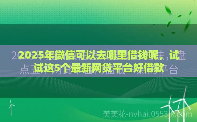2025年微信可以去哪里借钱呢,试试这5个最新网贷平台好借款 2025年微信可以去哪里借钱呢,试试这5个最新网贷平台好借款