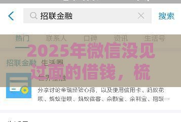 2025年微信没见过面的借钱，梳理五个最新网贷平台推荐
