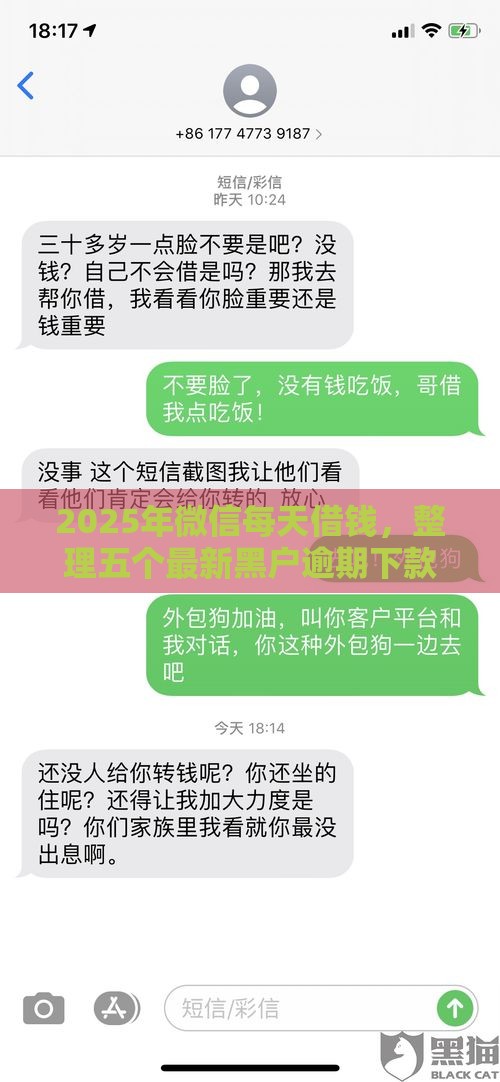 2025年微信每天借钱，整理五个最新黑户逾期下款平台