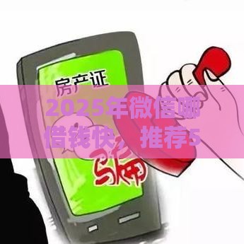 2025年微信哪借钱快，推荐5个最新黑户也能借钱的平台