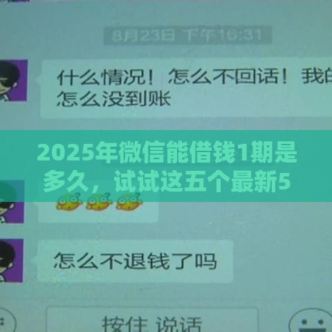 2025年微信能借钱1期是多久，试试这五个最新504家违规网贷平台名单
