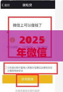 2025年微信能借钱贷款吗，推荐5个最新贷款十大平台