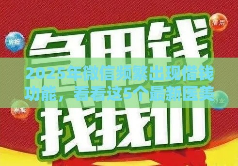 2025年微信频繁出现借钱功能，看看这5个最新医美贷款平台